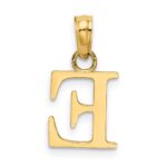10K Polished E Block Initial Charm - Image 4