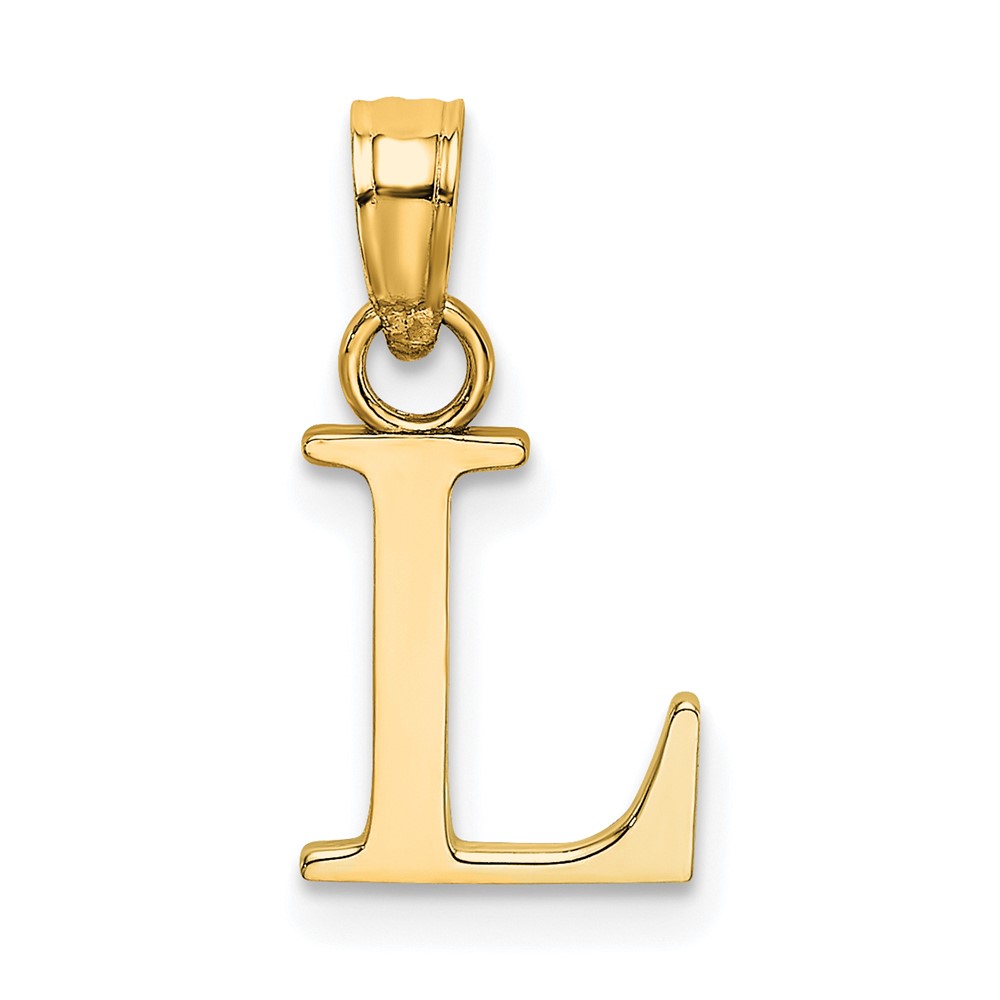 10K6423L.jpg 10K Polished L Block Initial Charm - Image 1