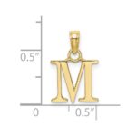 10K Polished M Block Initial Charm - Image 4