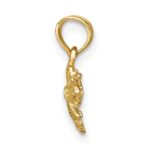 10K Textured Mini Butterfly Charm - Image 2