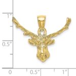 10K 2-D Deer Head 8 Point Buck Charm - Image 3