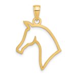 10K Cut-Out Horse Head Profile Charm - Image 4