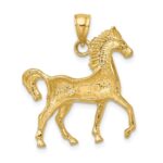 10K 2-D Polished Horse Charm - Image 4
