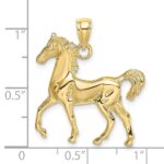 10K 2-D Polished Horse Charm - Image 3