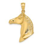 10K 3-D Polished Horse Head Charm - Image 4