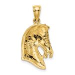 10K Horse Head w/Short Mane Charm - Image 4