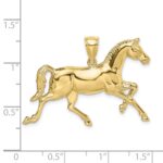 10K 2-D Polished Horse Charm - Image 3