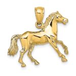 10K 3-D Horse Charm - Image 4