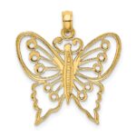10K Cut-Out Butterfly Charm