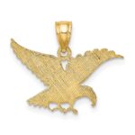 10K Flat Engraved Eagle Charm - Image 4