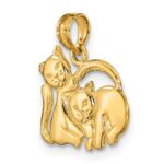 10K 3-D Polished Two Kittens Charm - Image 5