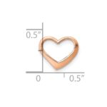 10K Rose Gold Polished Heart Chain Slide - Image 2
