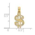 10K Dollar Sign Charm - Image 3