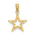 10k Cut-out Star Charm