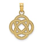 10K Small Celtic Eternity Knot Circle Charm