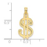 10K Textured Dollar Sign Charm - Image 3