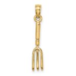 10K 3-D  Fork Garden Tool Charm - Image 4