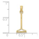 10K 3-D Landscape Rake Garden Tool Charm - Image 3