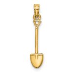 10K 3-D Polished Shovel Garden Tool Charm - Image 4