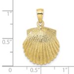10K 2-D Scallop Shell Charm - Image 3