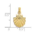 10K 2-D Scallop Shell Charm - Image 3