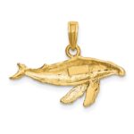 10K 2-D Whale Charm - Image 4