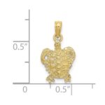 10K 2-D Sea Turtle w/ Spiny Shell Charm - Image 3