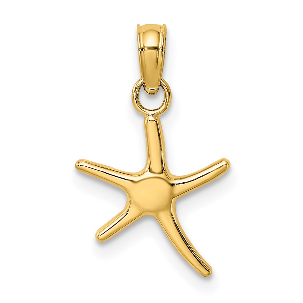 10K7660.jpg 10k Polished Mini Dancing Starfish w/ Bail Charm - Image 1