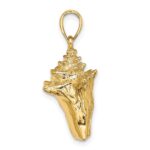 10K 3-D Conch Shell Charm - Image 2