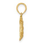 10K 2-D Textured Crab Charm - Image 2