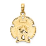 10K Textured Sand Dollar Charm - Image 4