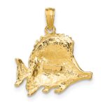 10K Polished Engraved Fish Charm - Image 4