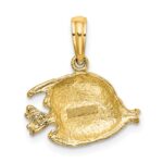 10K Polished Engraved Fish Charm - Image 4