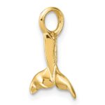 10K 3-D Polished Whale Tail Charm - Image 5