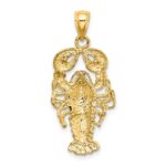 10K 2-D Textured Maine Lobster Charm - Image 4