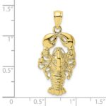 10K 2-D Textured Maine Lobster Charm - Image 3