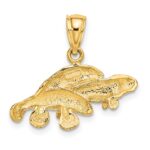 10K Polished Triple Manatee Charm - Image 4