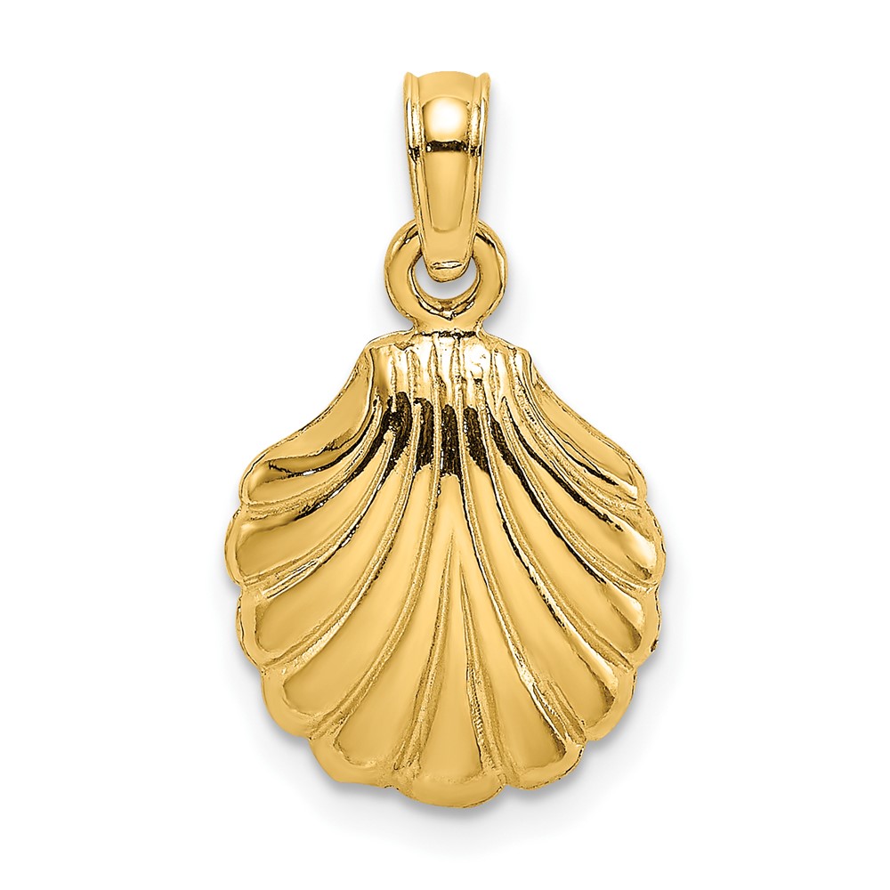 10K7796.jpg 10K Polished Scallop Shell Charm - Image 1