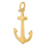 10K 3-D Polished Large Anchor Charm - Image 5