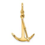 10K 3-D Polished Anchor 2 Piece and Moveable Charm - Image 5