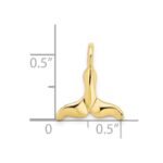 10K Polished Mini Whale Tail Charm - Image 3