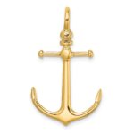 10K 3-D Anchor w/ Shackle Bail Charm - Image 4