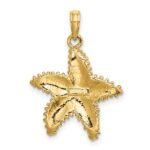 10K Starfish W/ Beaded Texture Charm - Image 4