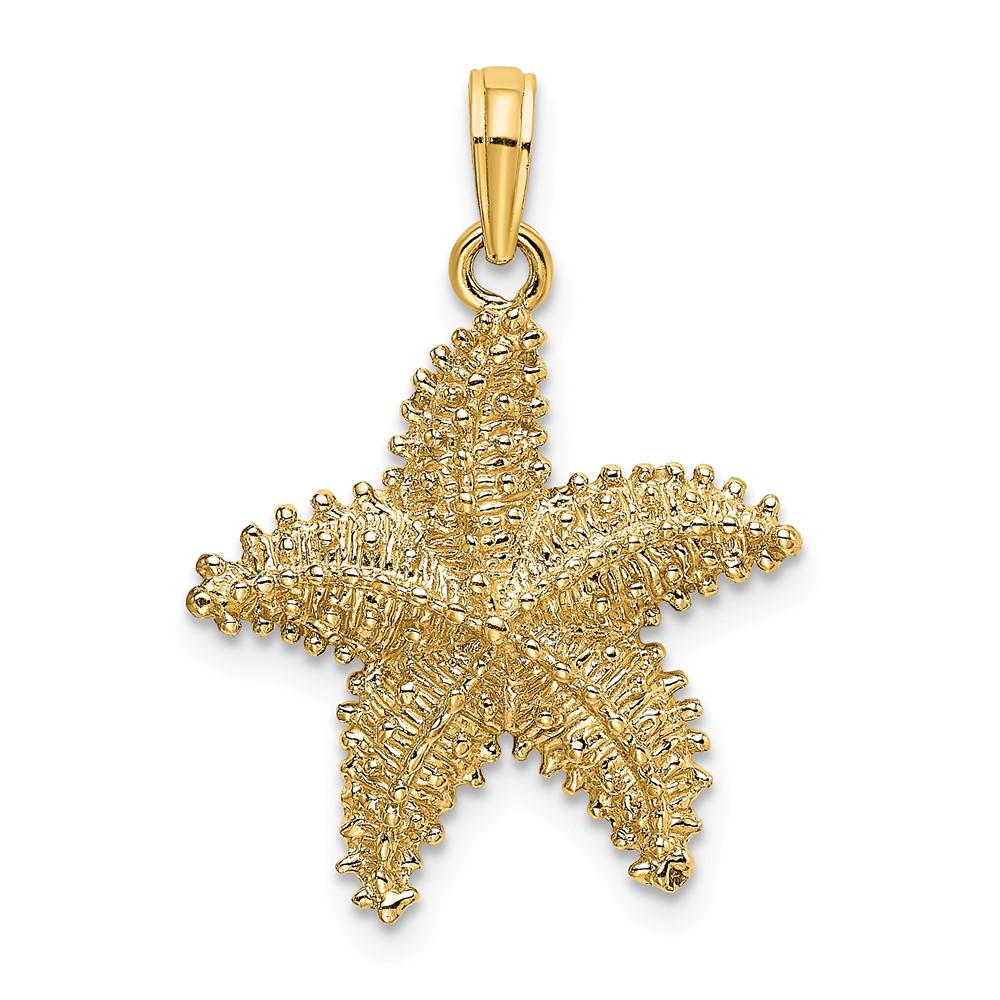 10K8070.jpg 10K Starfish W/ Beaded Texture Charm - Image 1