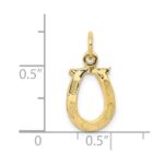 10k Solid Polished Horseshoe Charm - Image 3