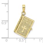 10K 3-D Moveable Pages Holy Bible w/ Lords Prayer Charm - Image 3