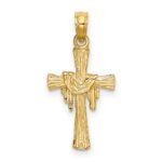 10K Cross w/ Drape Charm