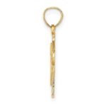 10K Solid Textured Cross Charm - Image 2