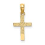 10K Polished Mini Cross w/ Heart Charm - Image 4