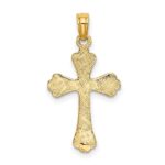 10K Polished Engraved Cross Charm - Image 4